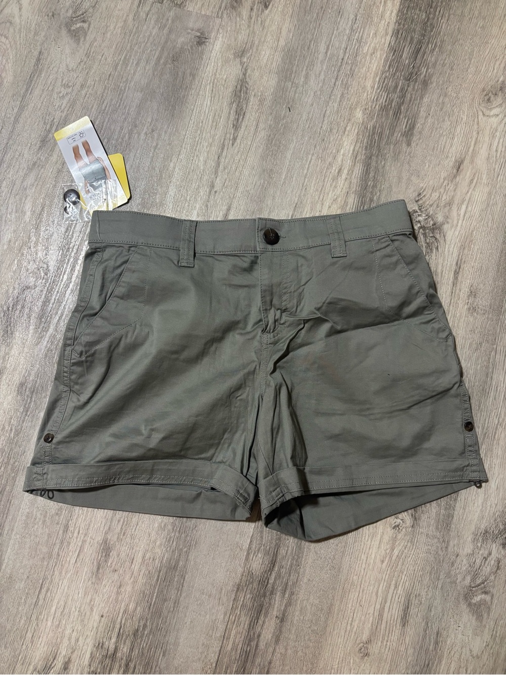 Boston Traders Olive Utility Roll-Cuff Athletic Shorts